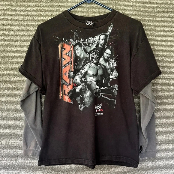 2008 WWE RAW Long Sleeve Tshirt Bautista Men’s Md - Picture 1 of 6